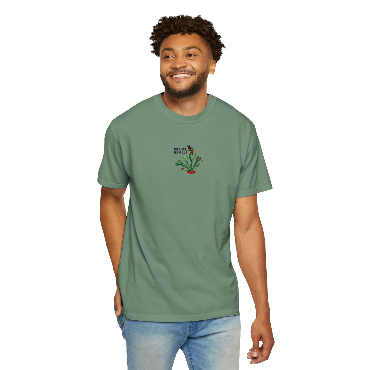 Embroidered Feed Me Seymour Tee