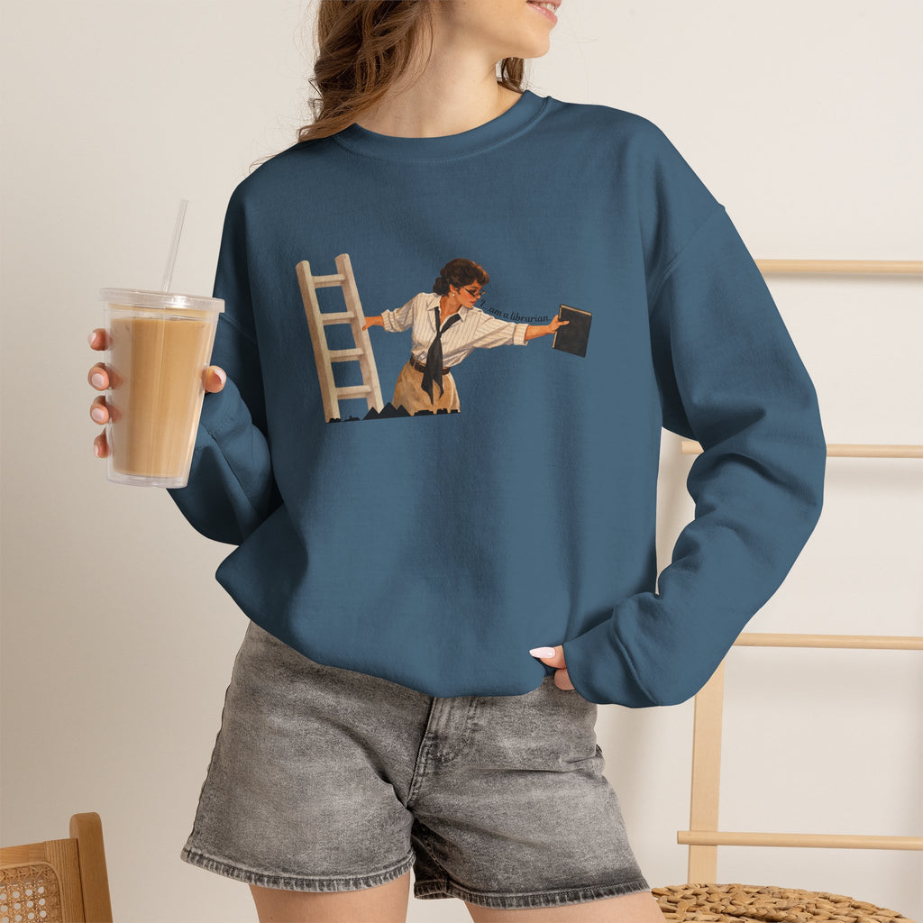 Vintage Evelyn Librarian Crewneck Sweatshirt