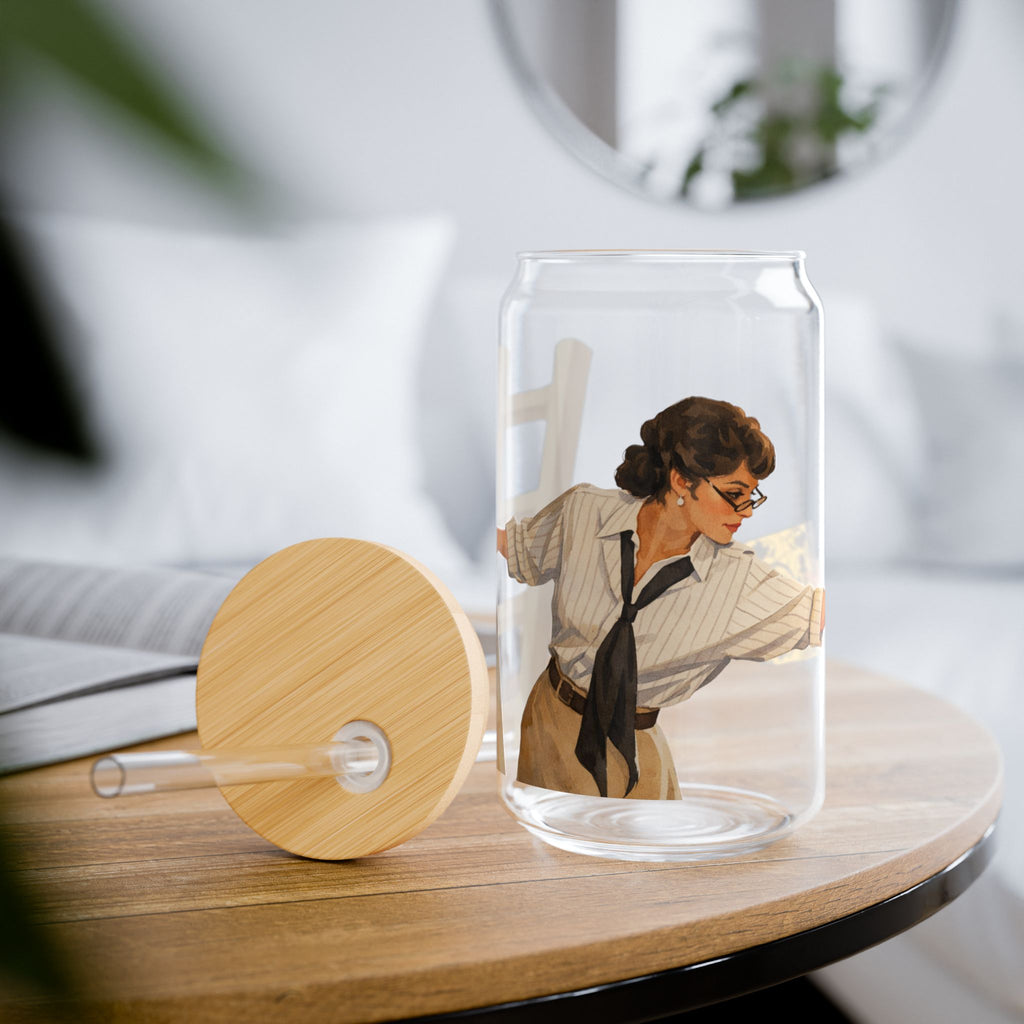Evelyn Librarian Sipper Glass Cup