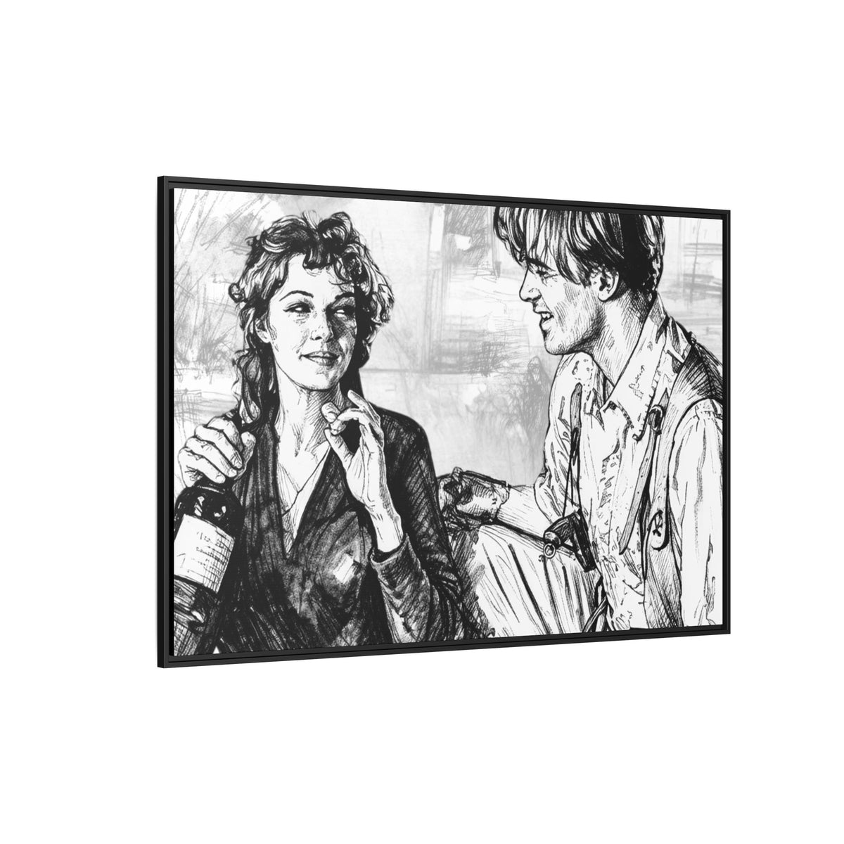 Rick & Evelyn Framed Canvas