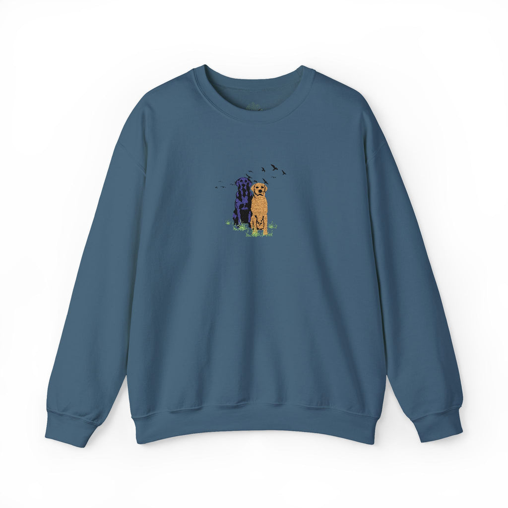 Embroidered Dog Crewneck Sweatshirt