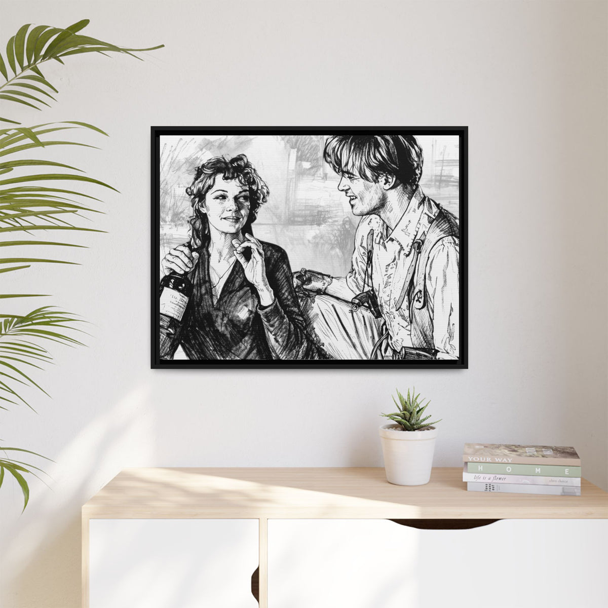 Rick & Evelyn Framed Canvas