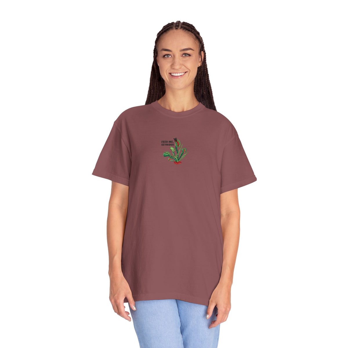 Embroidered Feed Me Seymour Tee