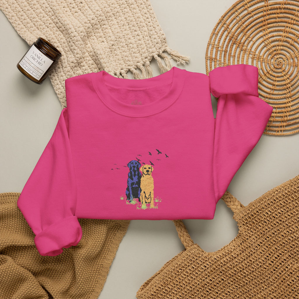 Embroidered Dog Crewneck Sweatshirt