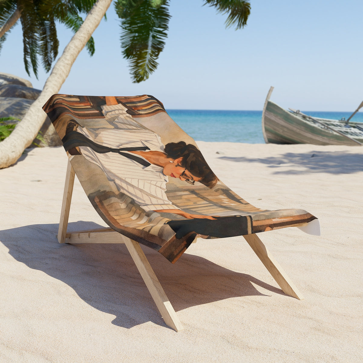 Evelyn Librarian Beach Towel