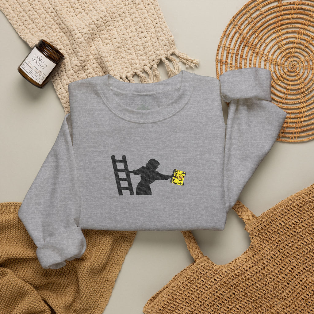 Embroidered Evelyn Librarian Crewneck Sweatshirt