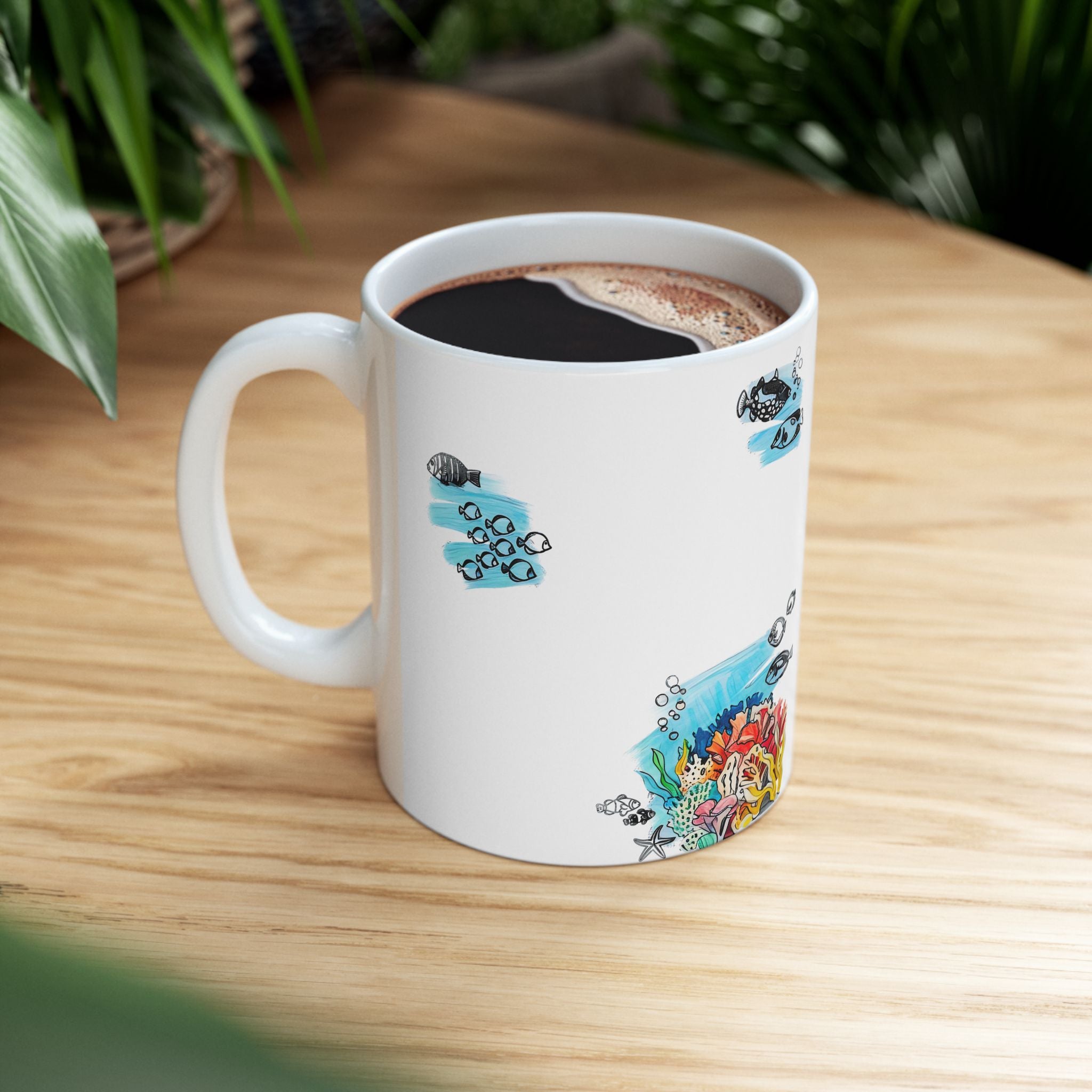 Under The Sea Doodle Coffee Mug
