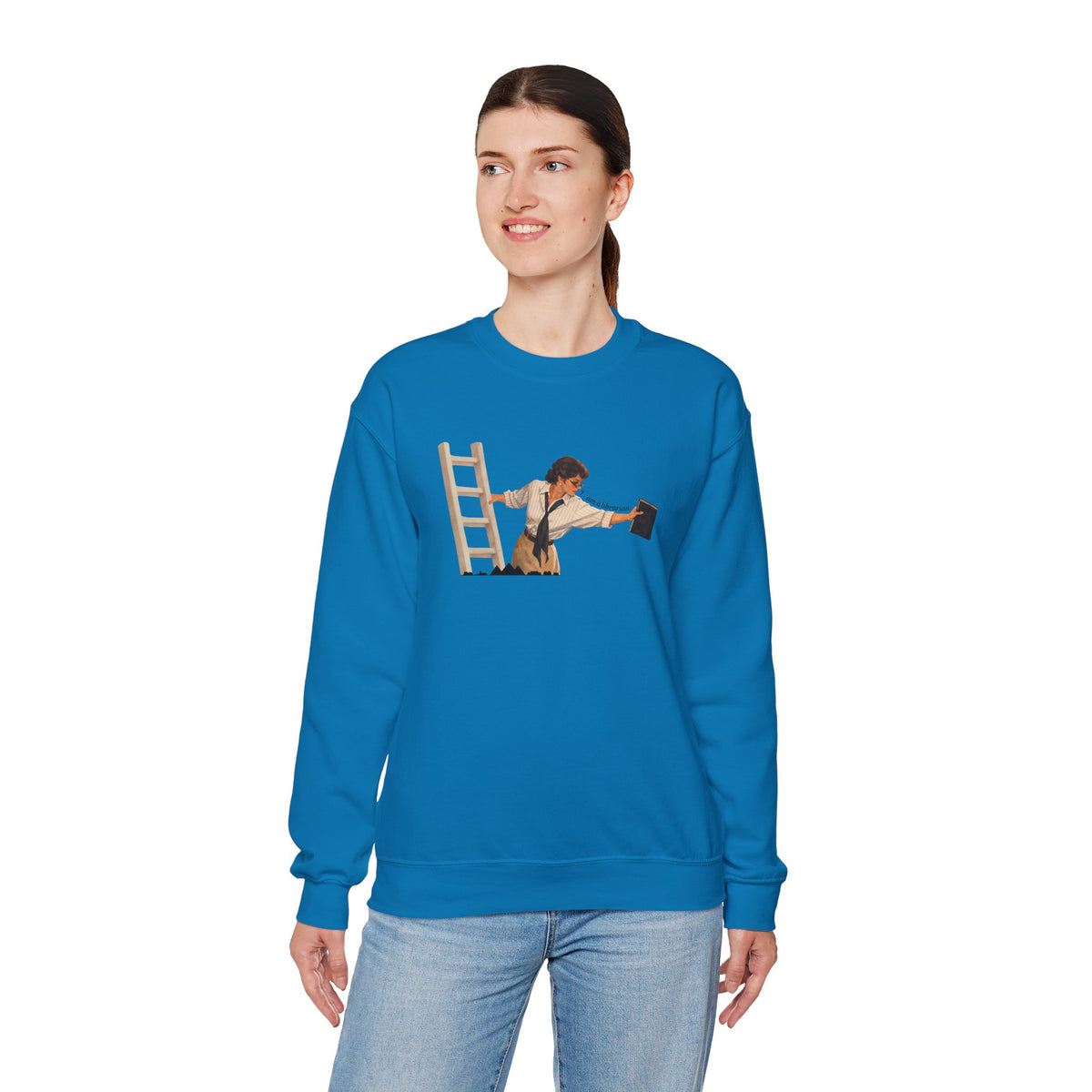 Vintage Evelyn Librarian Crewneck Sweatshirt