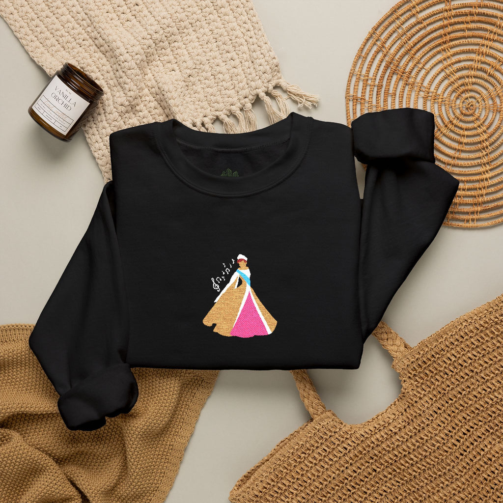 Embroidered Princess Crewneck Sweatshirt