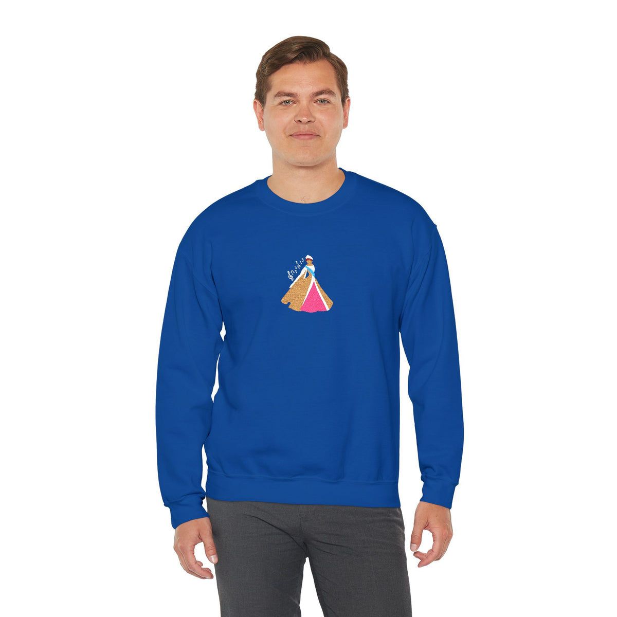 Embroidered Princess Crewneck Sweatshirt