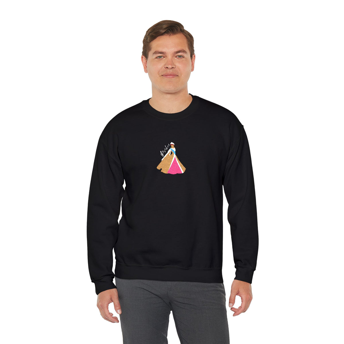 Embroidered Princess Crewneck Sweatshirt