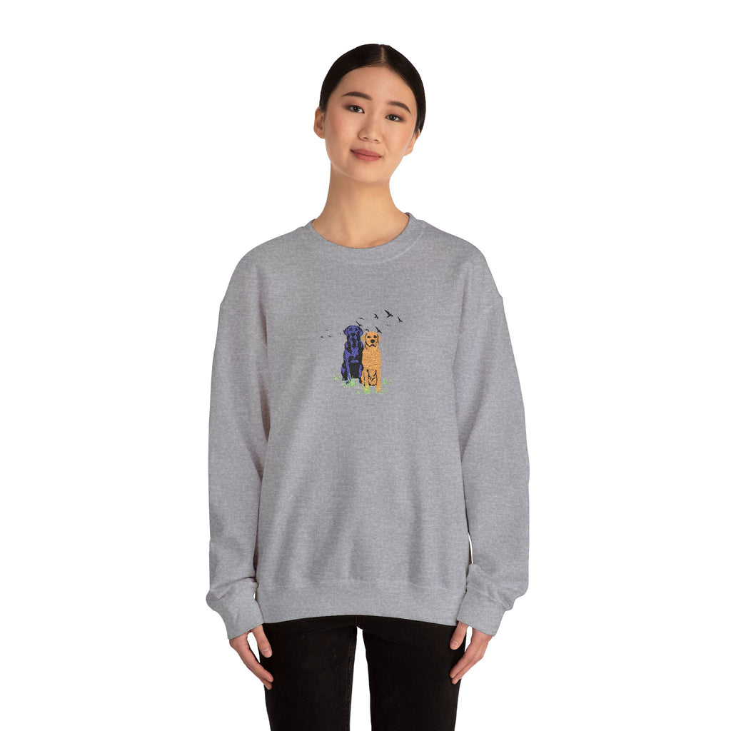 Embroidered Dog Crewneck Sweatshirt