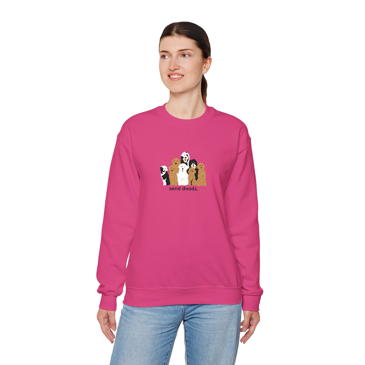 Embroidered Send Doods Crewneck Sweatshirt