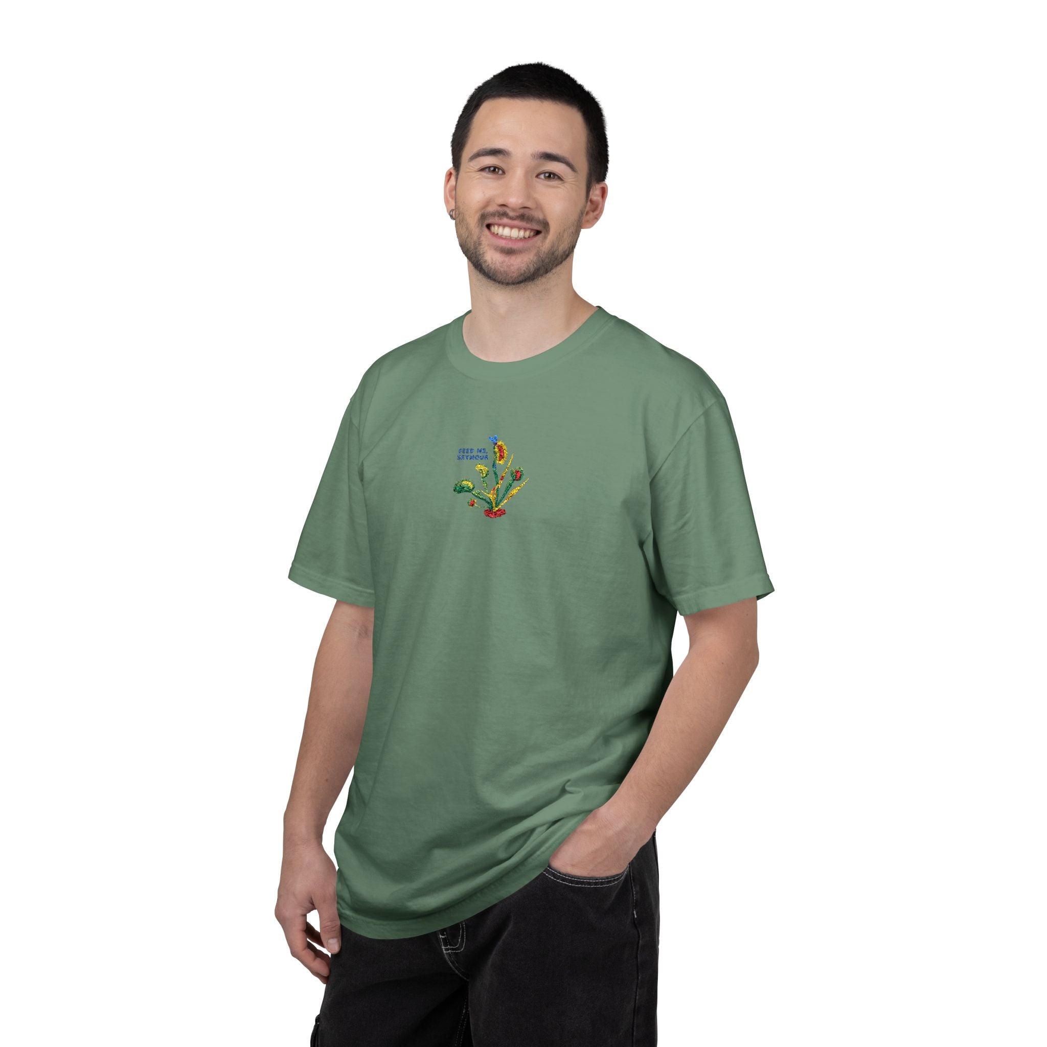 Feed Me Seymour Embroidered Tee