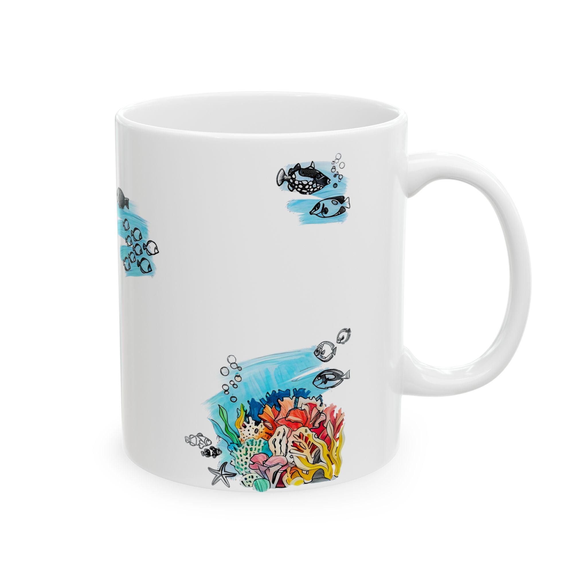 Under The Sea Doodle Coffee Mug