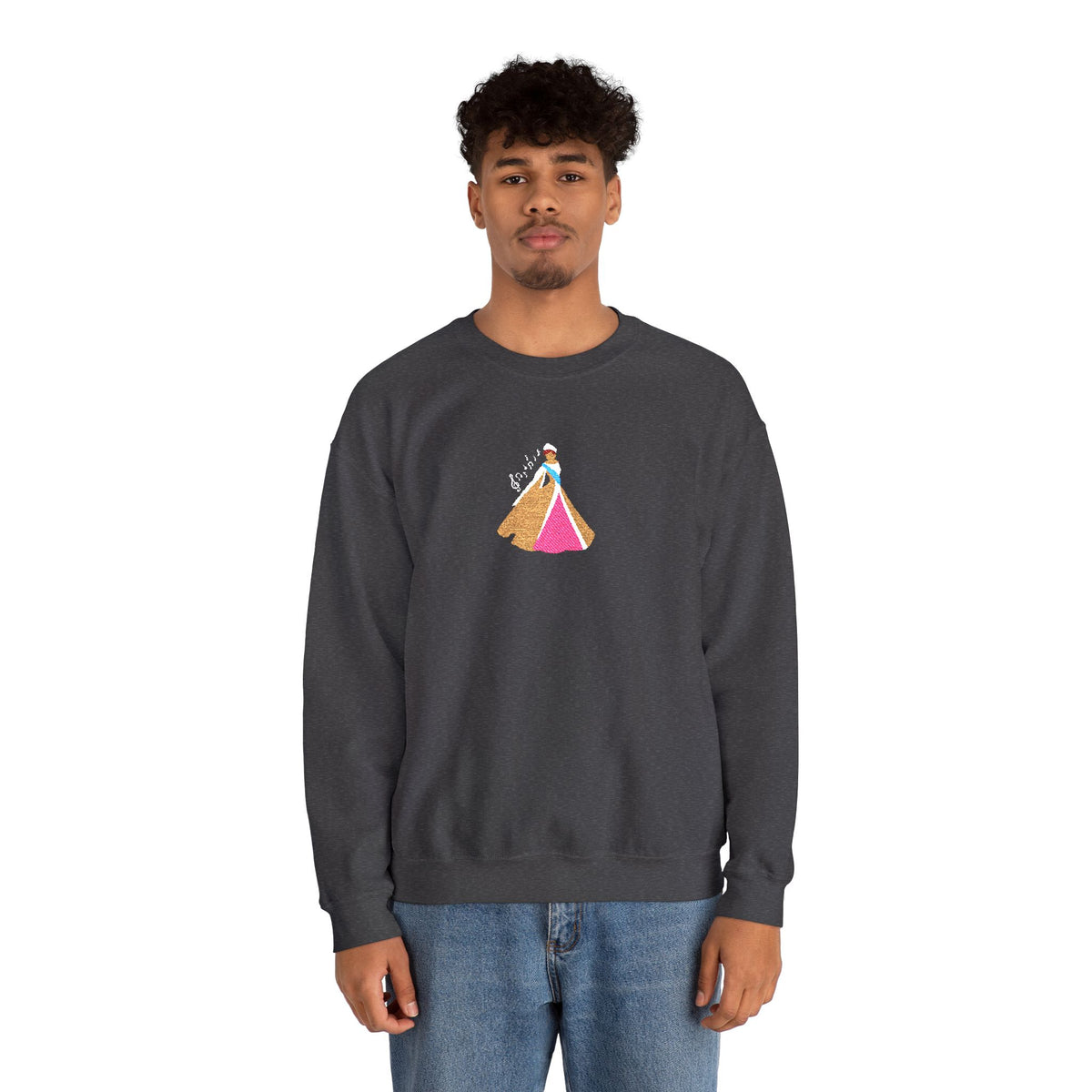 Embroidered Princess Crewneck Sweatshirt