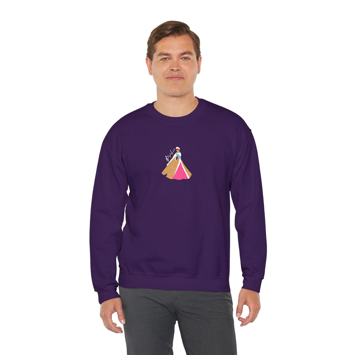 Embroidered Princess Crewneck Sweatshirt