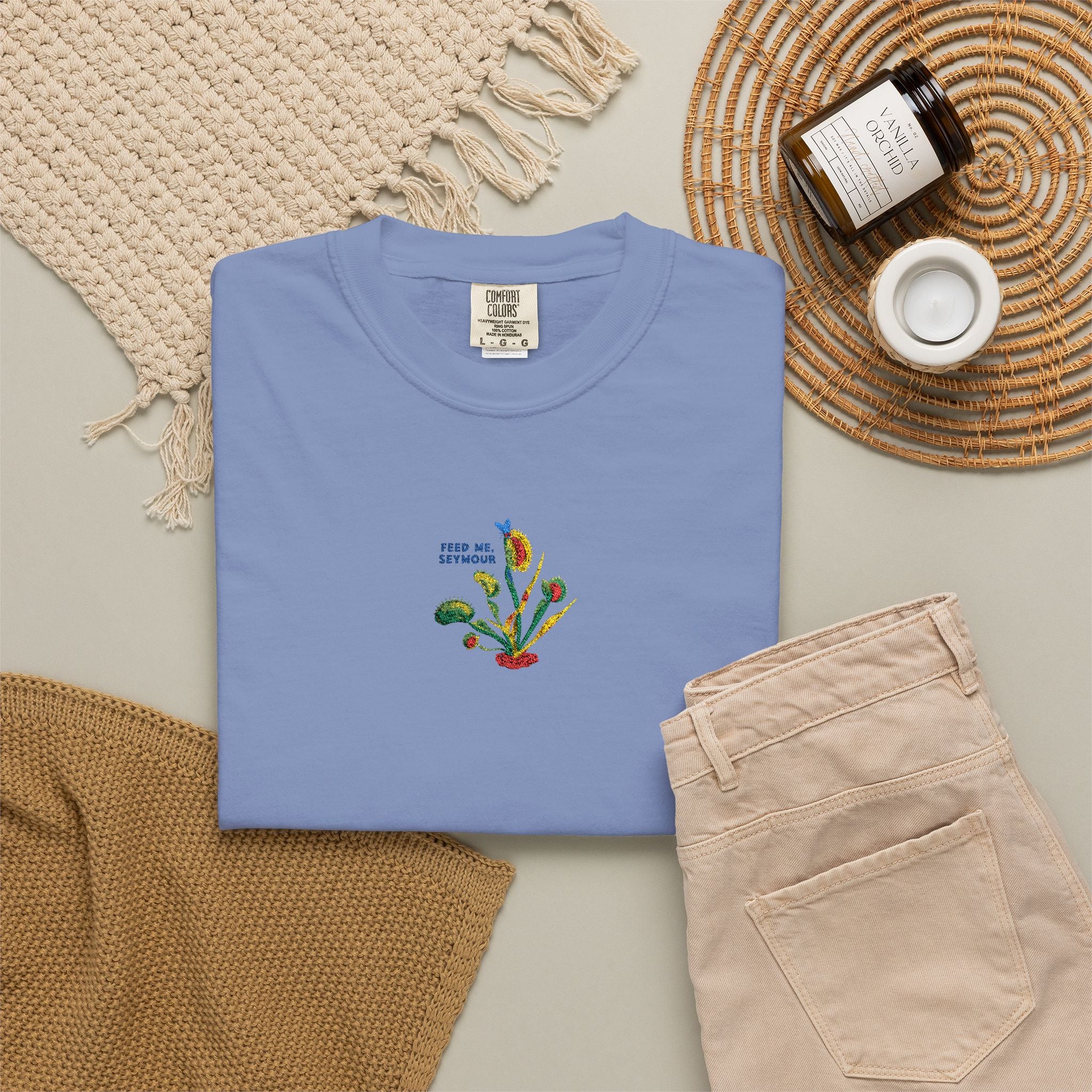 Feed Me Seymour Embroidered Tee