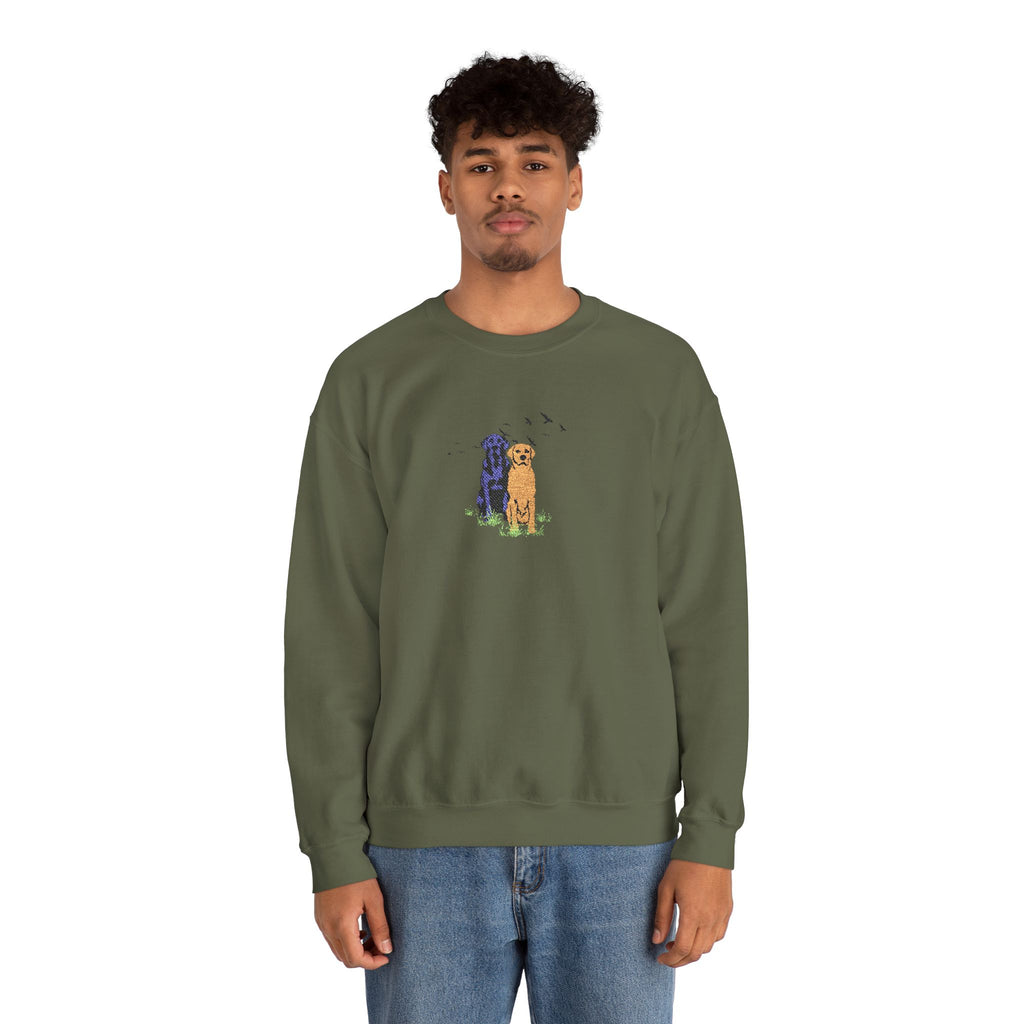 Embroidered Dog Crewneck Sweatshirt
