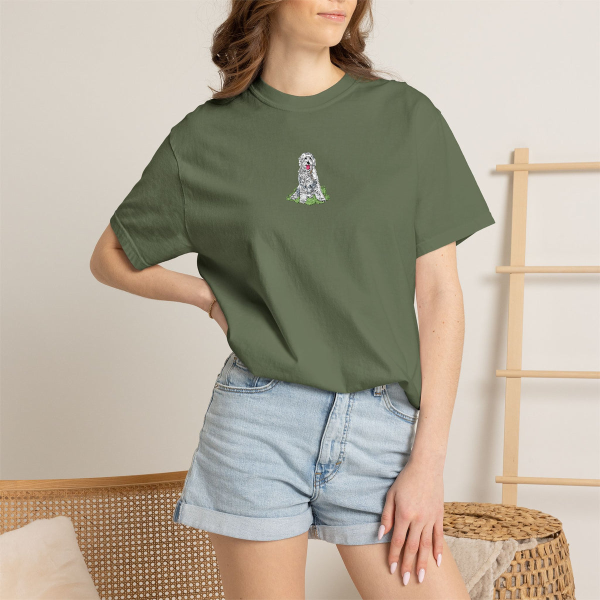 Sheepadoodle Embroidered Tee