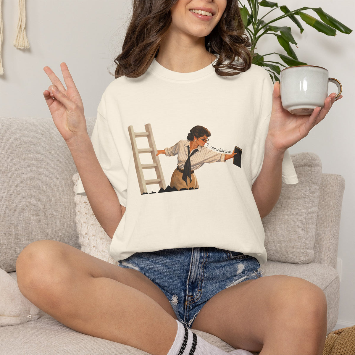 Evelyn Librarian Tee