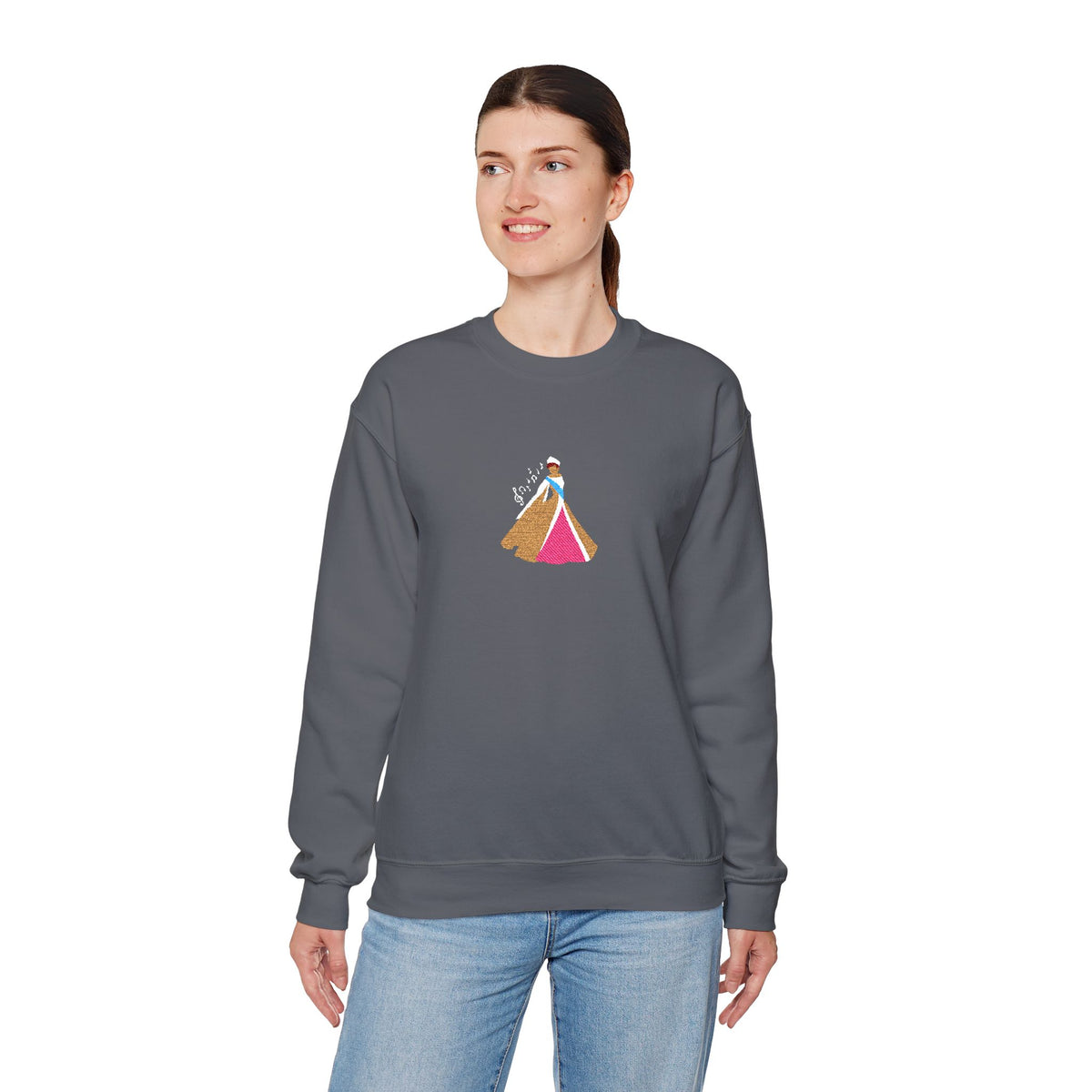 Embroidered Princess Crewneck Sweatshirt