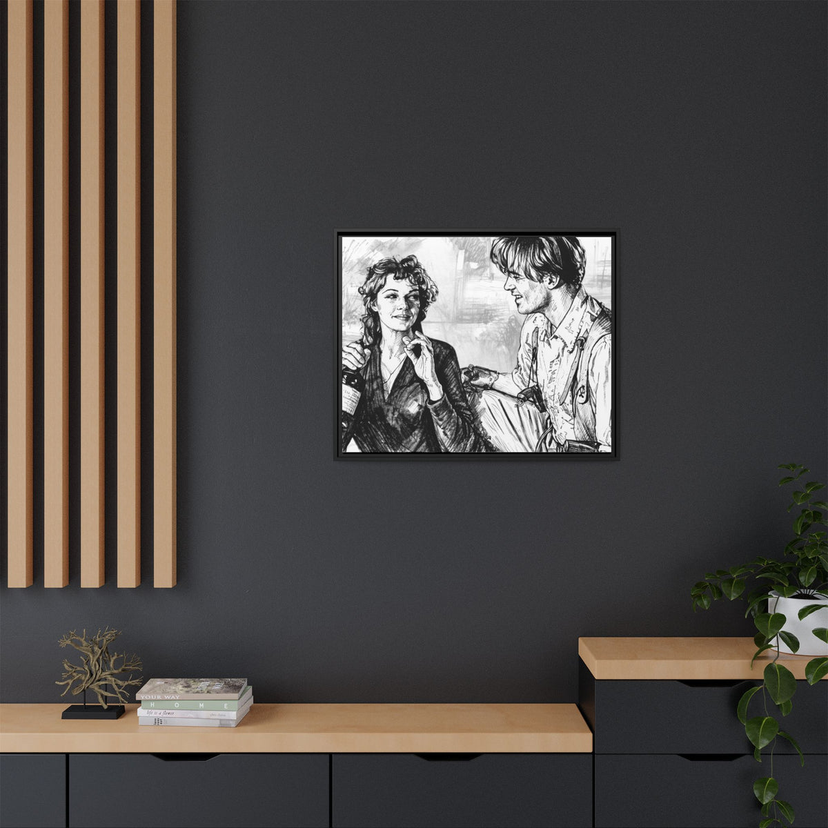 Rick & Evelyn Framed Canvas