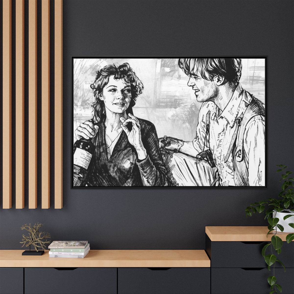 Rick & Evelyn Framed Canvas