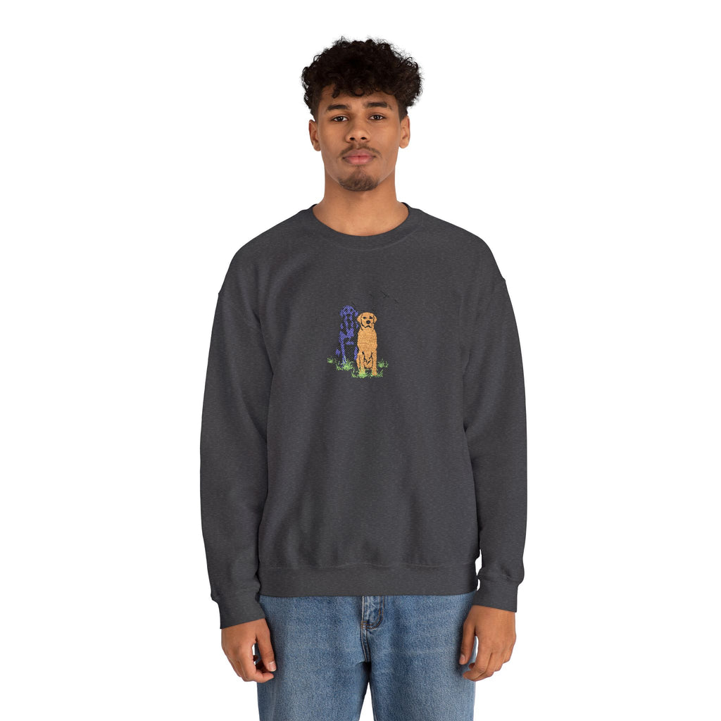 Embroidered Dog Crewneck Sweatshirt