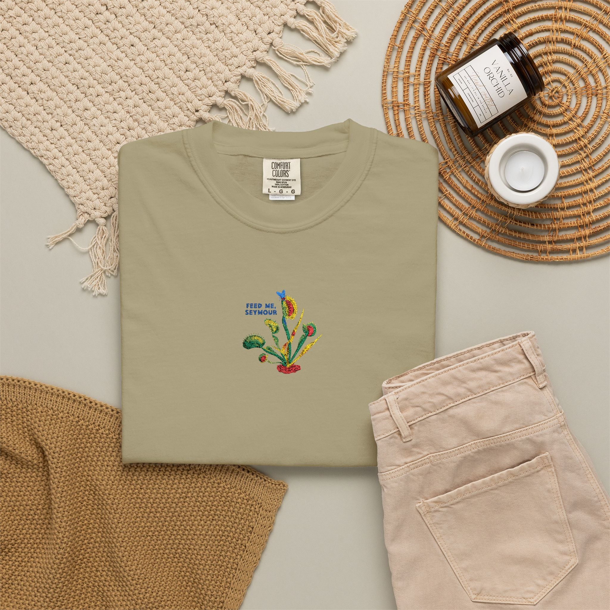 Feed Me Seymour Embroidered Tee
