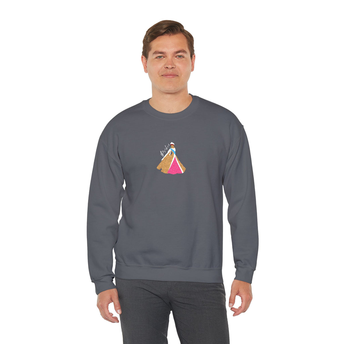 Embroidered Princess Crewneck Sweatshirt