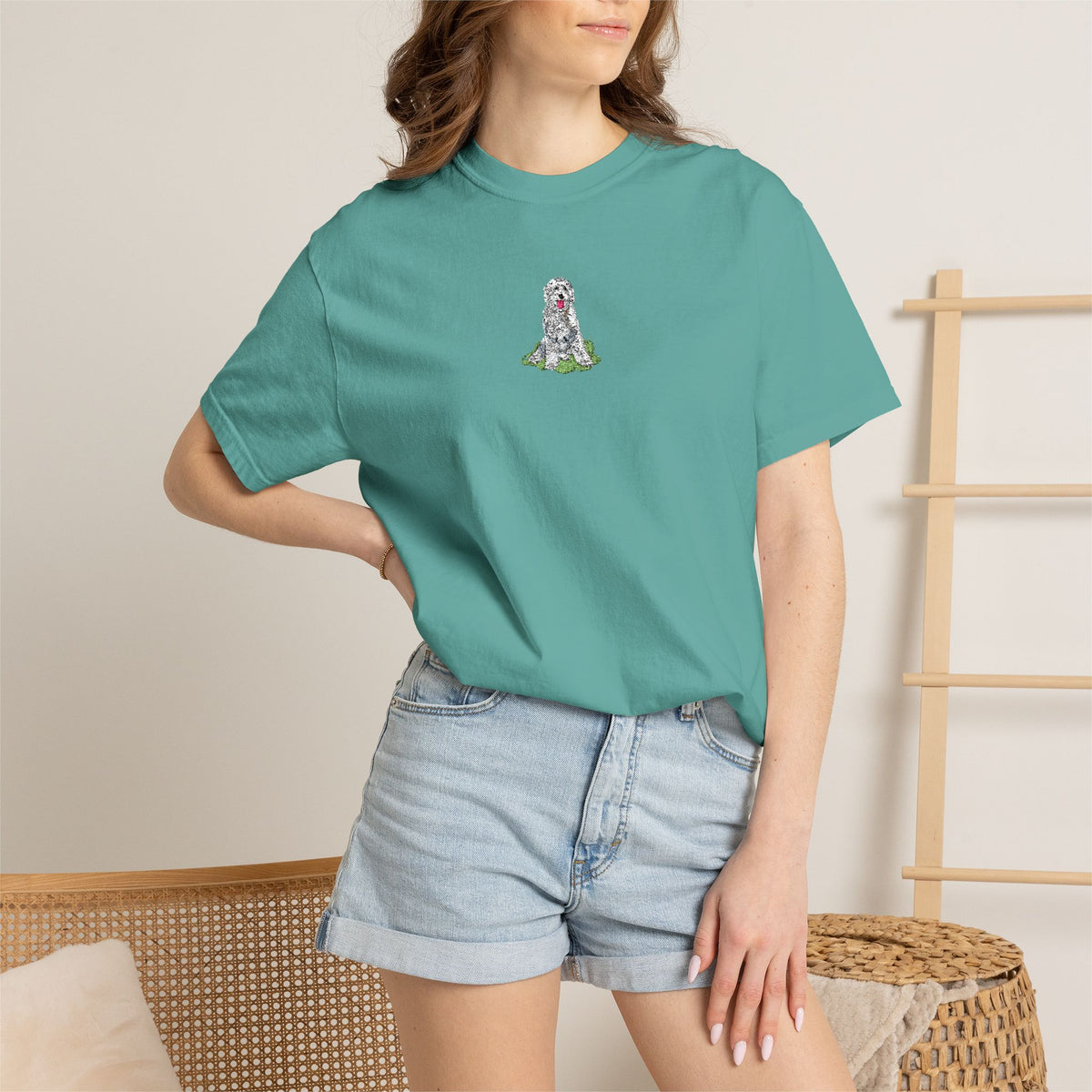 Sheepadoodle Embroidered Tee