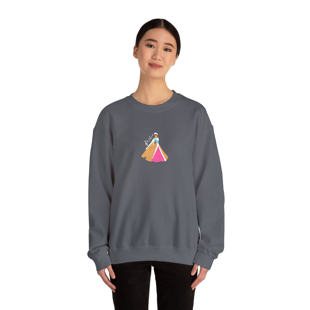 Embroidered Princess Crewneck Sweatshirt