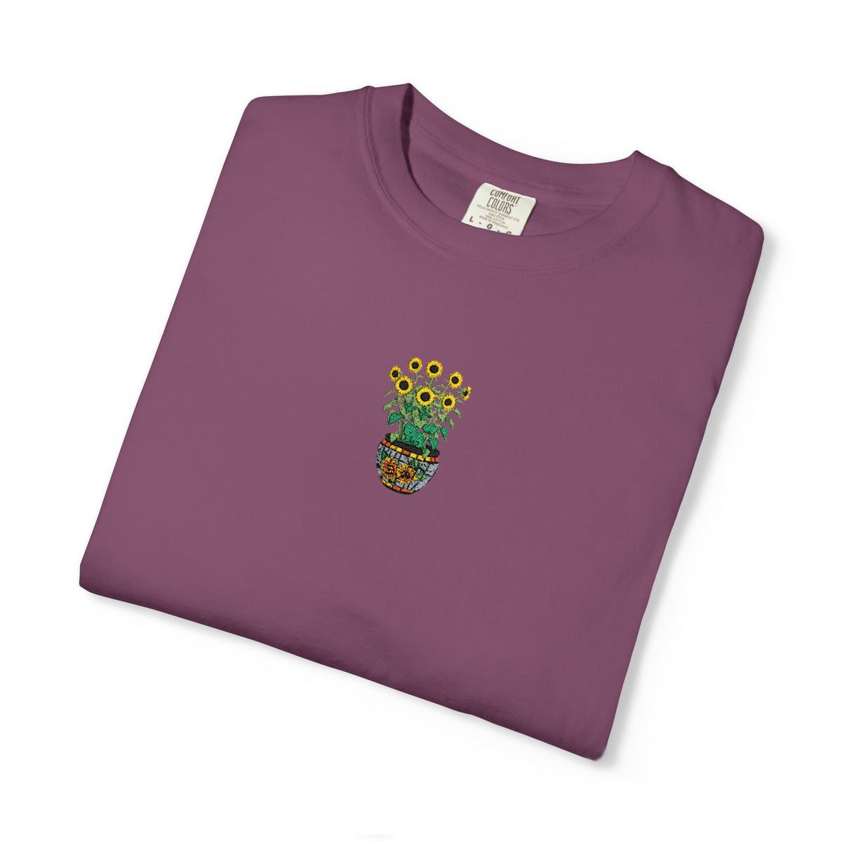 Embroidered Sunflower Tee