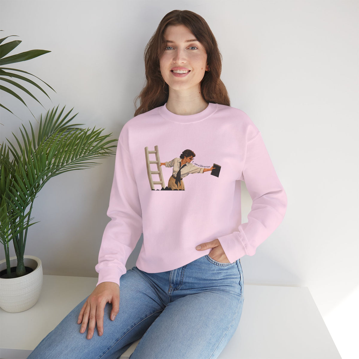Vintage Evelyn Librarian Crewneck Sweatshirt