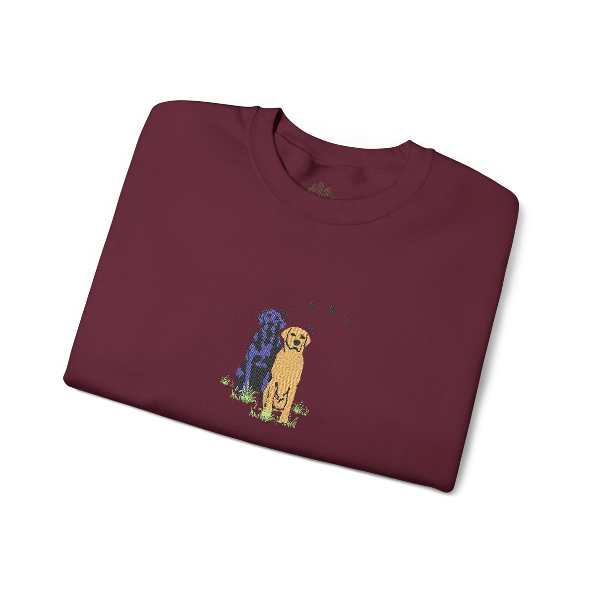 Embroidered Dog Crewneck Sweatshirt