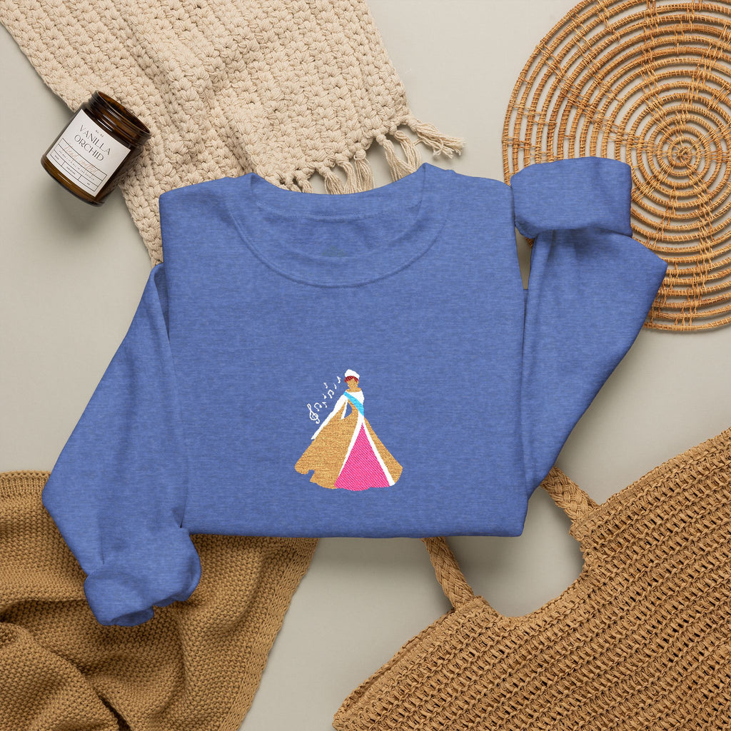 Embroidered Princess Crewneck Sweatshirt