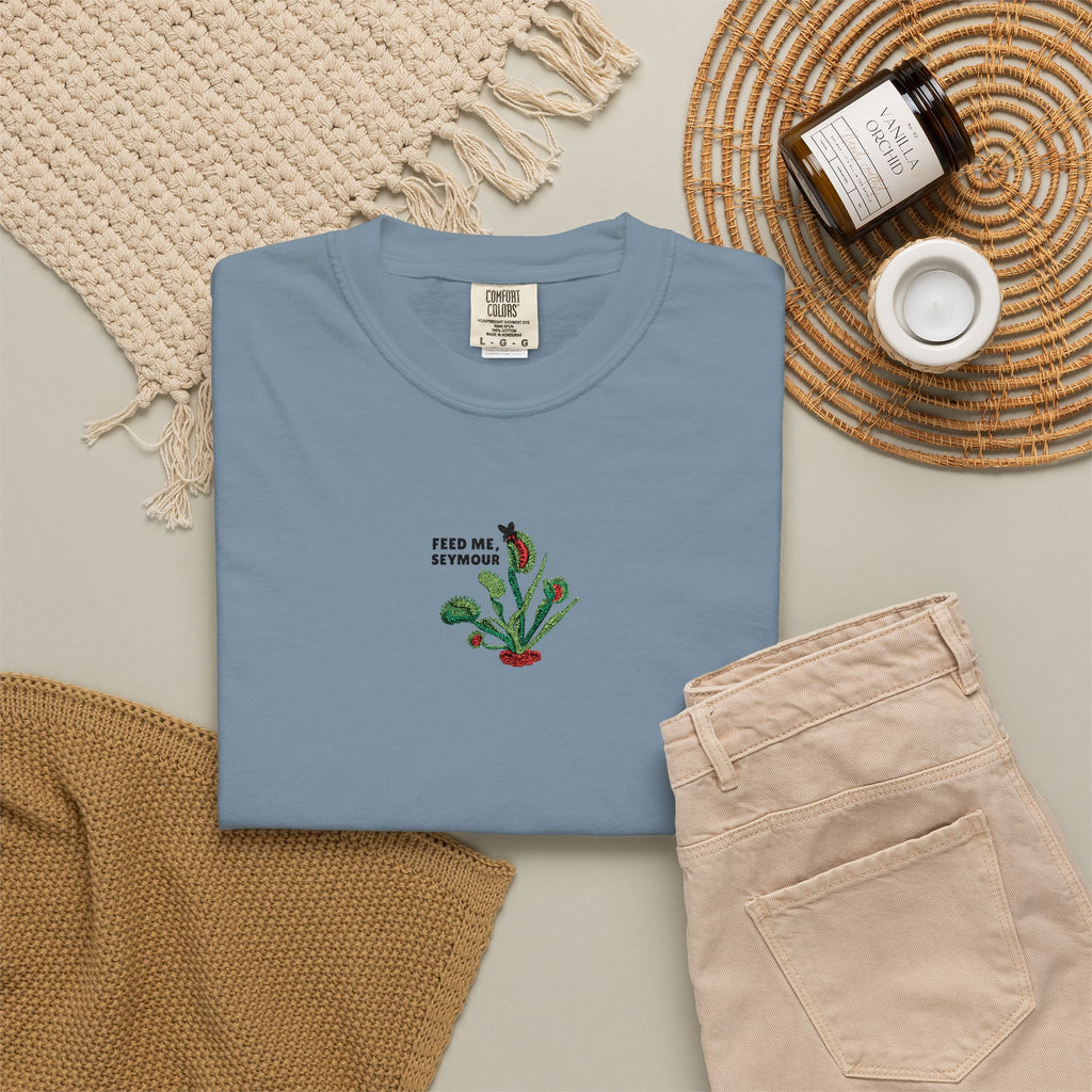 Embroidered Feed Me Seymour Tee