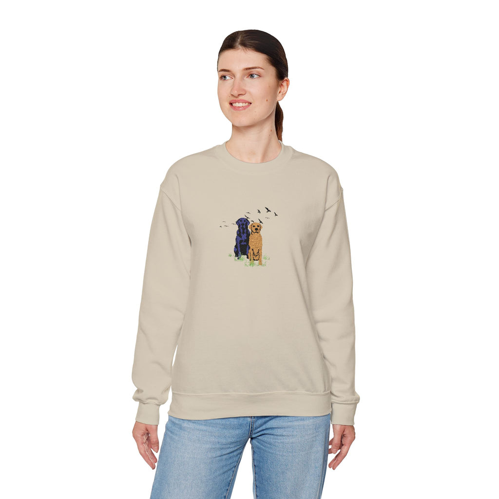 Embroidered Dog Crewneck Sweatshirt
