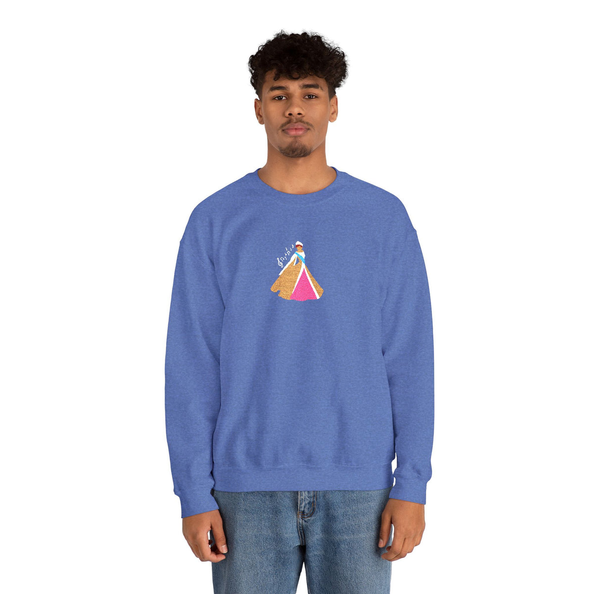 Embroidered Princess Crewneck Sweatshirt
