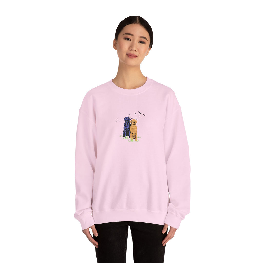 Embroidered Dog Crewneck Sweatshirt