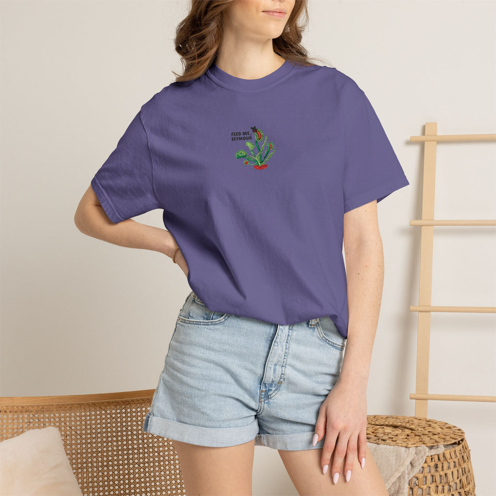 Embroidered Feed Me Seymour Tee