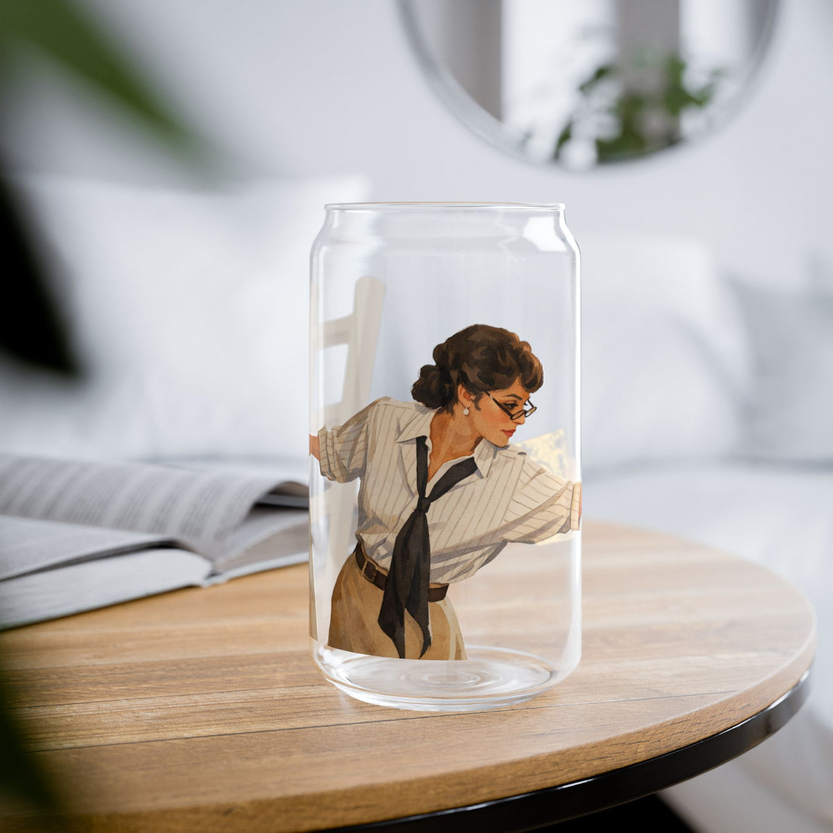 Evelyn Librarian Sipper Glass Cup