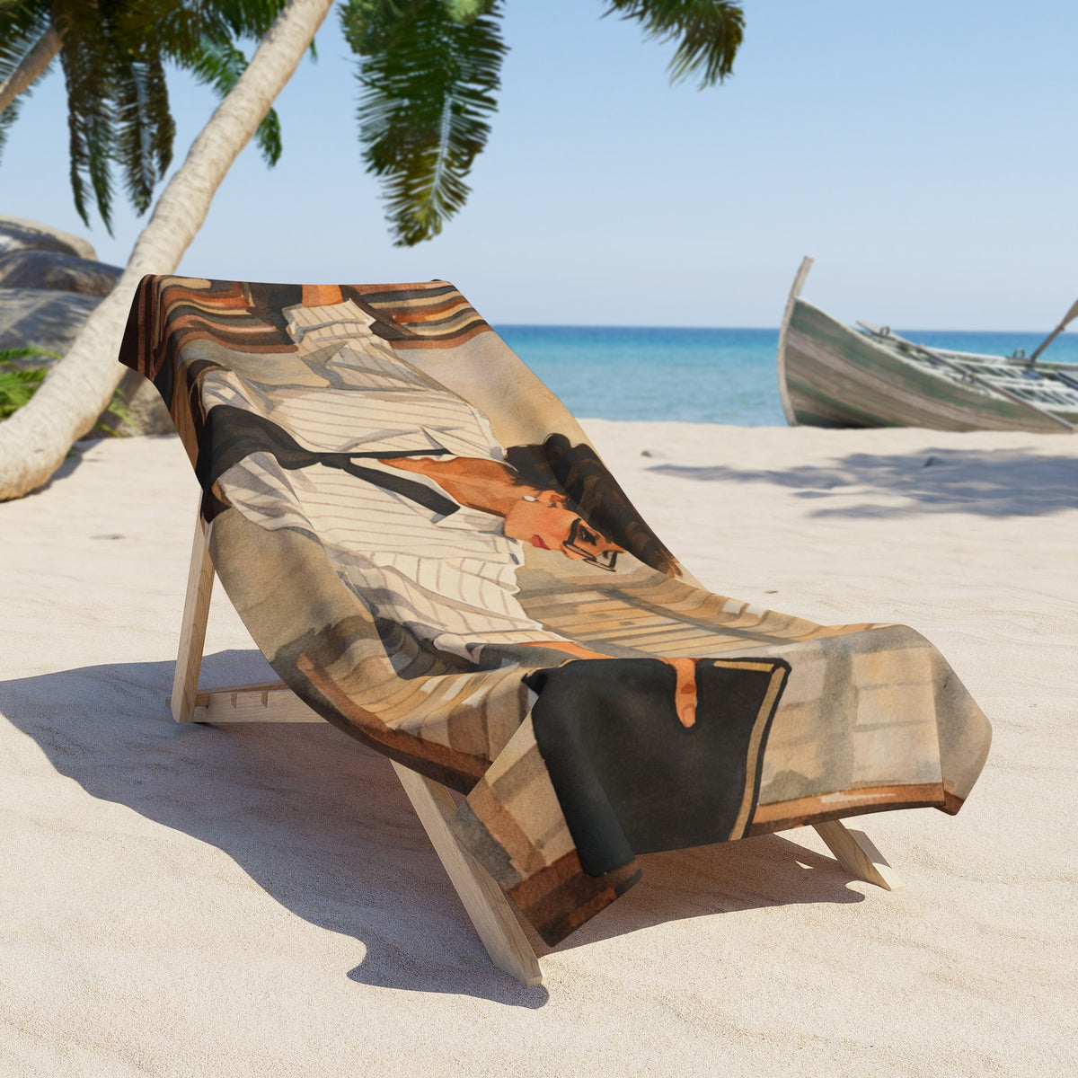 Evelyn Librarian Beach Towel