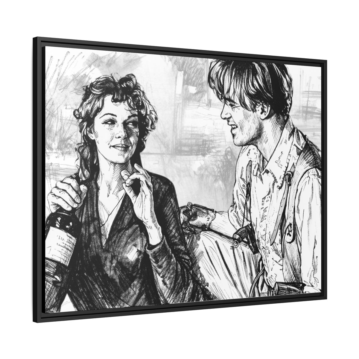 Rick & Evelyn Framed Canvas