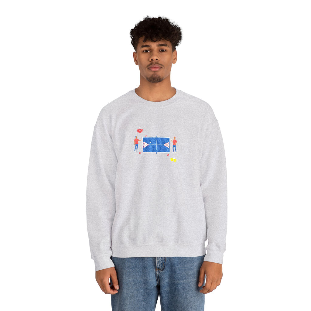 Embroidered Beer Pong Crewneck Sweatshirt