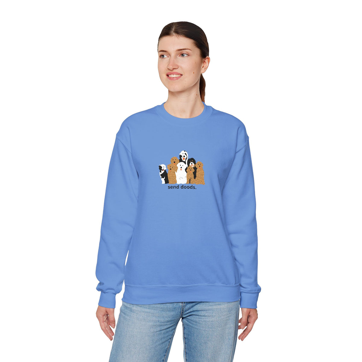 Embroidered Send Doods Crewneck Sweatshirt