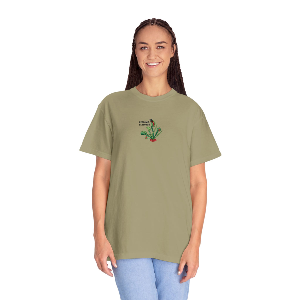 Embroidered Feed Me Seymour Tee