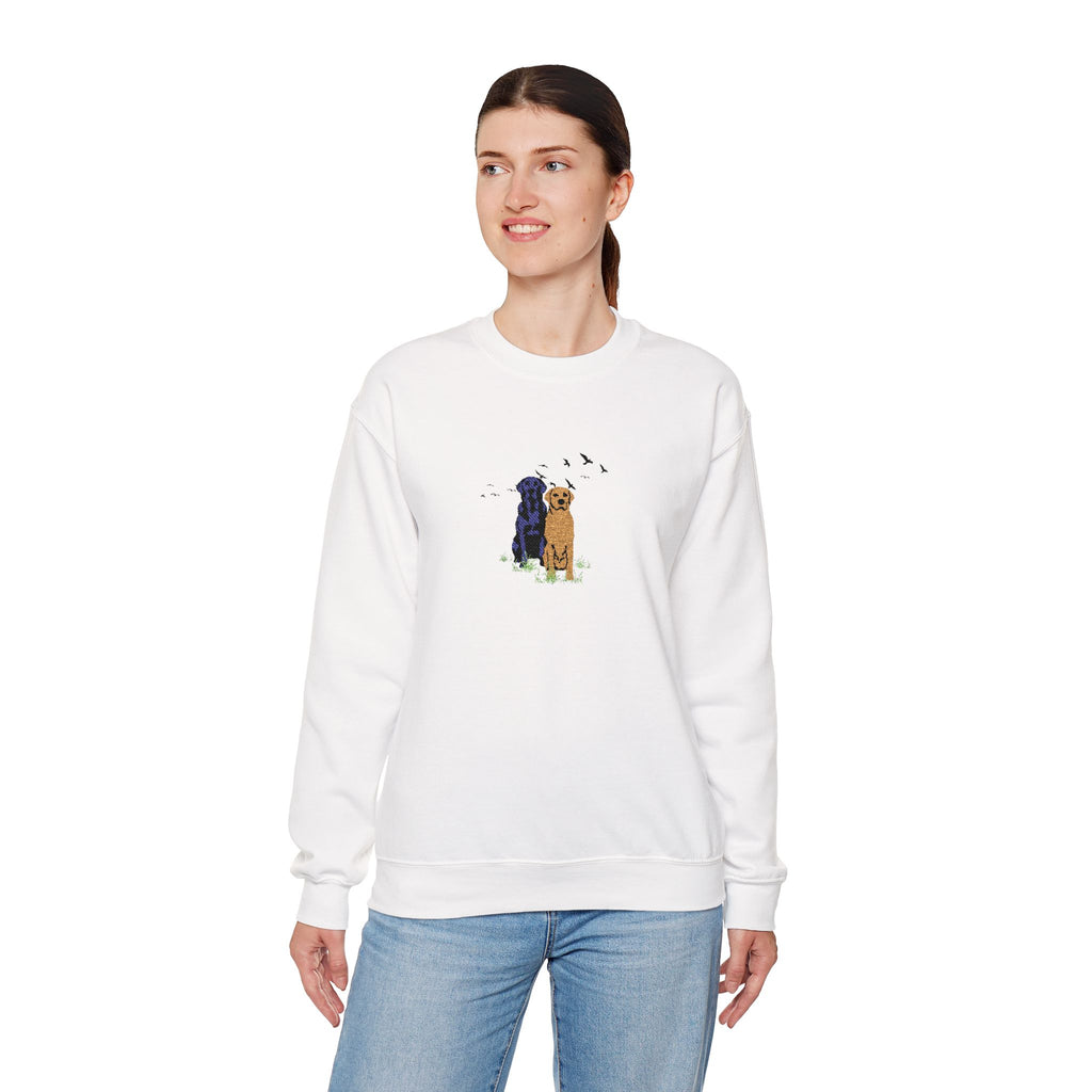 Embroidered Dog Crewneck Sweatshirt
