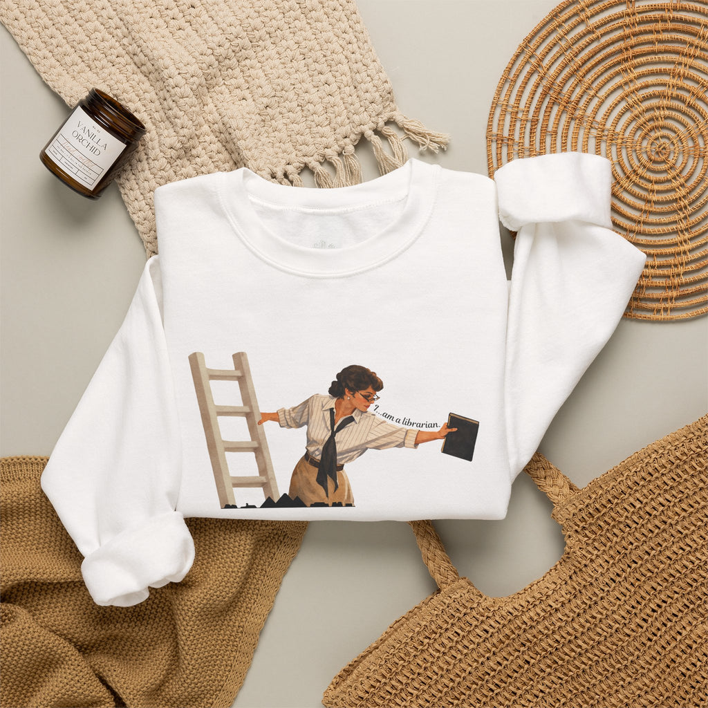 Vintage Evelyn Librarian Crewneck Sweatshirt